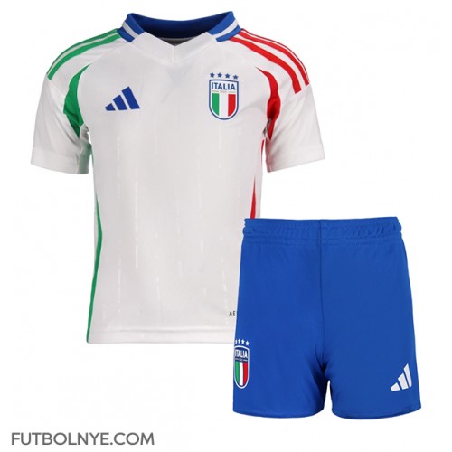 Camiseta Italia Visitante Equipación para niños Eurocopa 2024 manga corta (+ pantalones cortos)